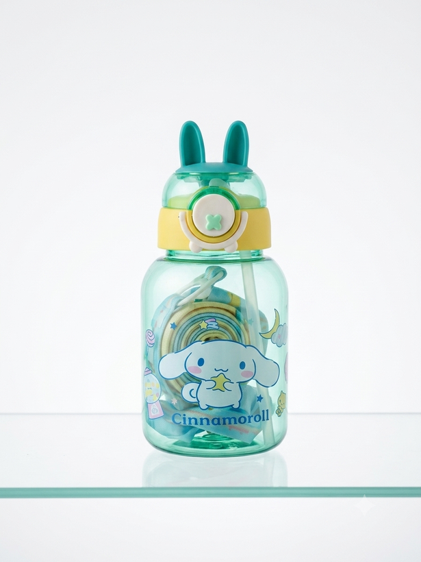 قمقمه کودک نیدار طرح سینامورول (Cinnamoroll) - رنگ سبز - بنددار - مدل فانتزی و نشکن