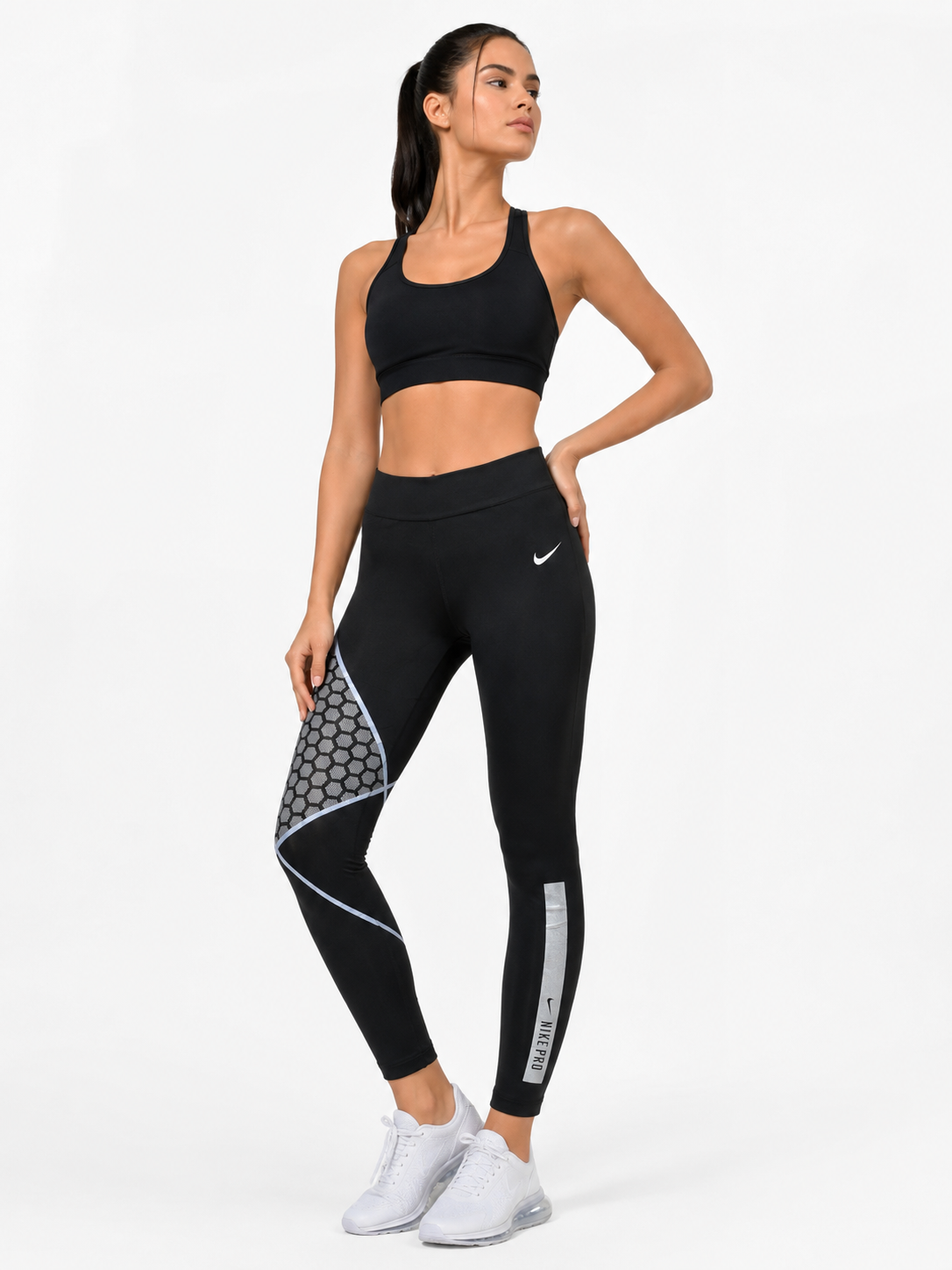 لگ ورزشی زنانه طرح Nike Pro مدل Honeycomb