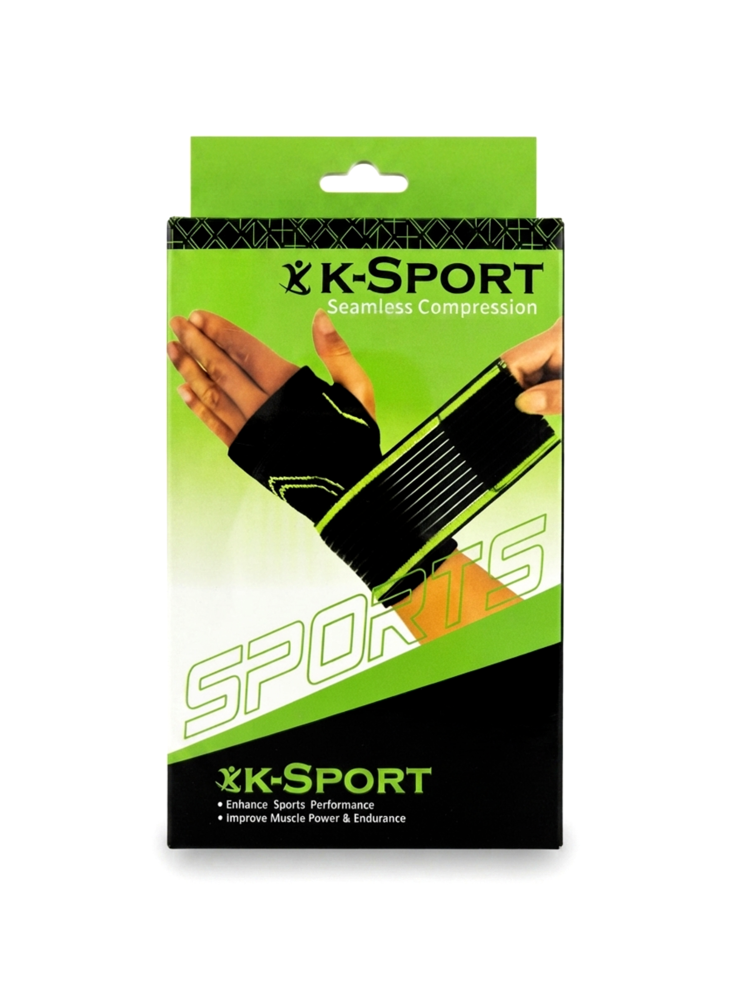 مچ بند ورزشی K-SPORT مدل 807 - چسبی و فشاری بسته ۲ عددی